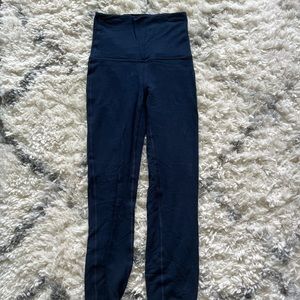 Lululemon wunder under super high rise navy leggings 28"